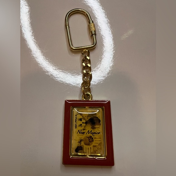 Accessories - New Mexico Keychain with Red and Gold Frame EUC